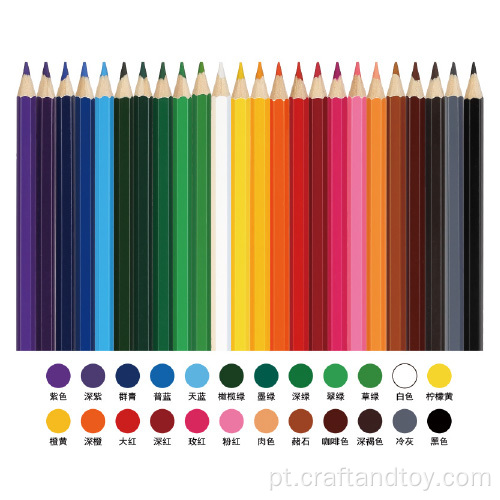 Lápis de aquarela personalizados 24 cores de volta à escola